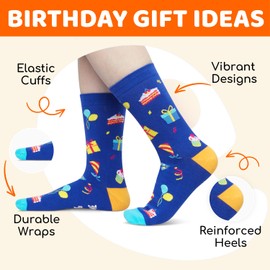 Zmart 25th Birthday Gifts Ideas for Men - 25th Birthday Gifts for Him Her, Socks for 25 Year Olds
