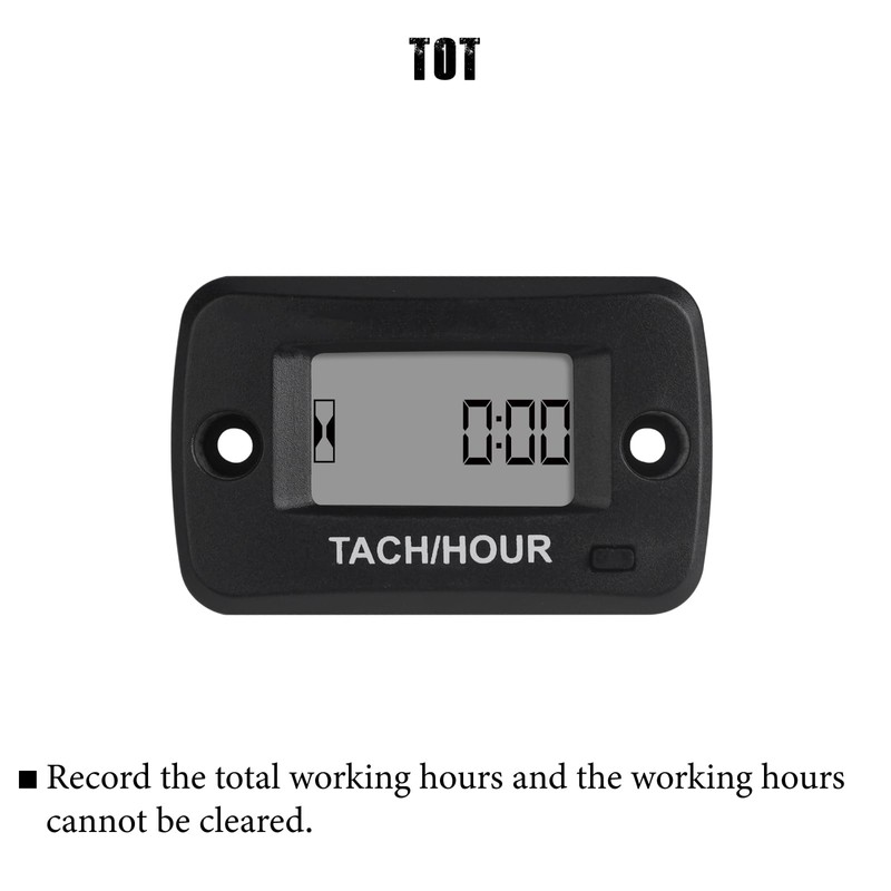 Taikemeti Tach Hour Meter, Can Retain Historical Data, Waterproof Function,