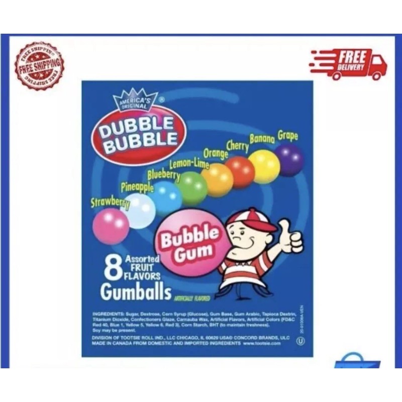 Dubble Bubble New Dubble Bubble Bubble Gum Balls 1 Inch