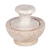 Creative Home Natural Champagne Marble Spice Grinder, Mortar and Pestle