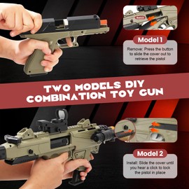 Spcozgil Two Modes Toy Gun Sniper Rifle with Shell Ejecting Realistic Soft Bullet Toy Guns with 80 Soft Bullets 40 Shells Outdoor Shooting Games Christmas Halloween Birthday Gifts