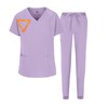 M&M SCRUBS Womens' Cool 4-Way Stretch Jogger Scrub Set (Lavender,