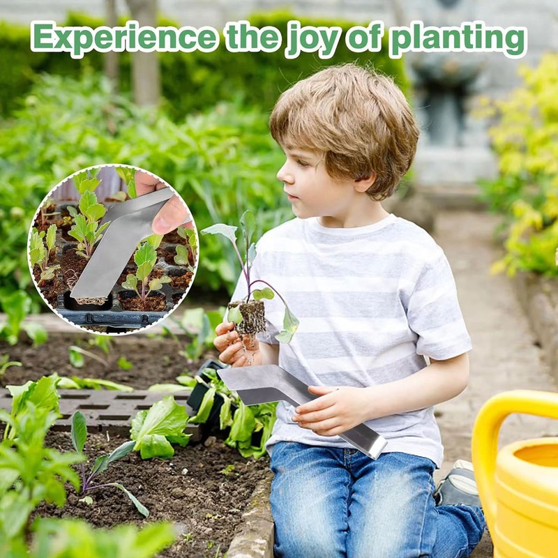 2pcs Stainless Steel Gardening Plants Transplant Tong Plant Remove Transplant