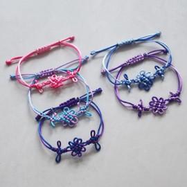 Coprall Demon Hunters Merch Rumi Jinu Matching Friendship Bracelets BFF Couples Woven Knot Bracelet Cosplay Accessories Gifts for Fans(Pink)