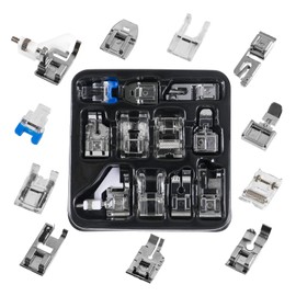 AITIAO 11Pcs Presser Feet Set Snap On Sewing Machine Presser Foot kit Household DIY Spare Parts Accessories for Most Low Shank Sewing Machine