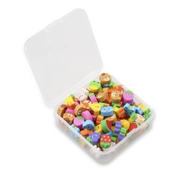 Jagowa 100ct Cute Animal & Fruit Mini Erasers - Perfect for School Supplies, Classroom Prizes, or Party Favors!, BG-2207-50, Fruits and Animals