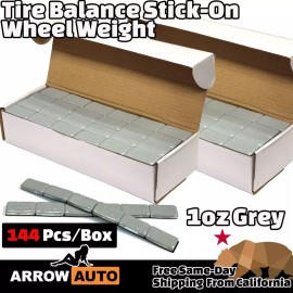 Arrow 2x 1oz Grey Wheel Weight Adhesive Tape Stick-On Tire Balancer LEAD FREE 288pcs