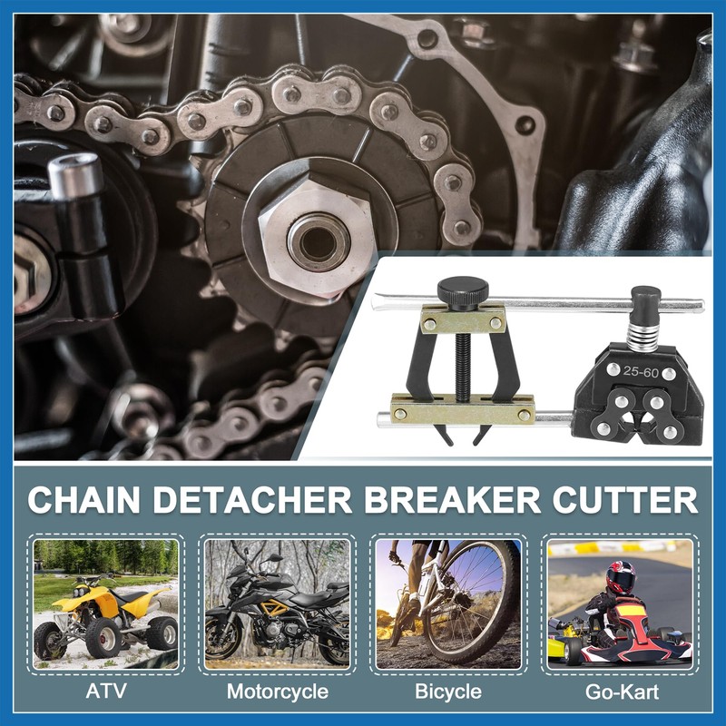 A ABSOPRO Roller Chain Tools Kit 25-60 Chain Detacher Breaker