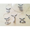 Maryland Nautical Themed Wine Charms, Beach Gift for Marylander, Chesapeake