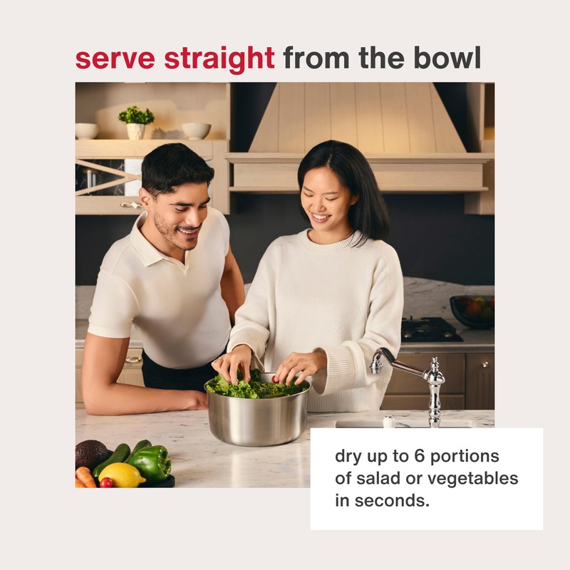 Zyliss Easy Spin Salad Spinner - Fruit & Veggie Dryer