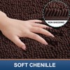 Smiry Luxury Chenille Toilet Rugs U-Shaped 20''x20'', Soft Absorbent Non-Slip