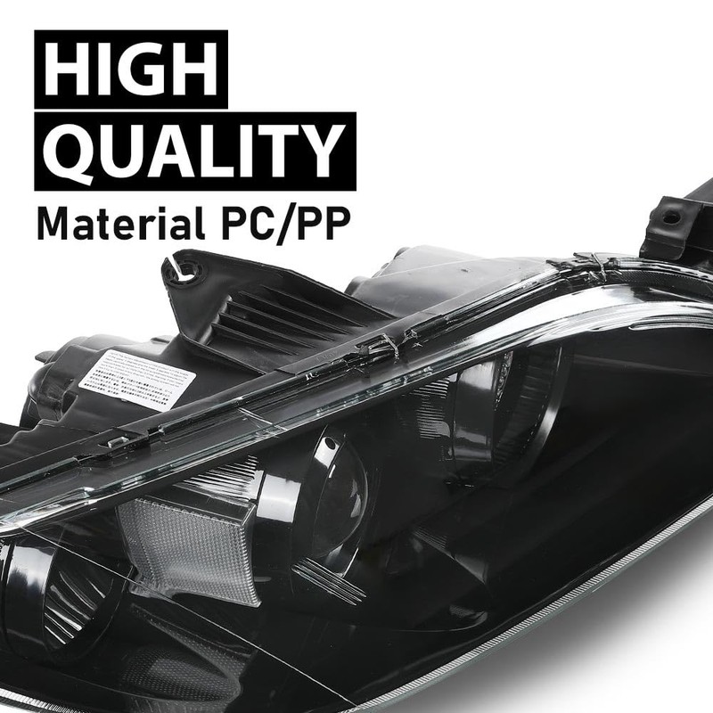 G-PLUS Projector Headlights Assembly Halogen Compatible with Mazda 3 4-Door