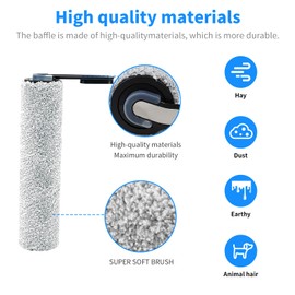 MULTIM Cordless Wet and Dry Vacuum Cleaner Roller Brush Compatible with Tineco Floor ONE S5 / Floor One S5 Pro Model Replacement for Floor Scrubber Accessories 2 Pack