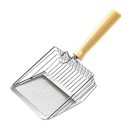 Cat Litter Scoop,Stainless Steel Mesh Litter Shovel,Metal Cat Poop Scoop,Comfortable Grip Poop Sifting Tool for Clumping Cat Litter Dog Rabbit Hamster Waste,Easy To Clean Reptile
