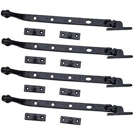 Adonai Hardware 10.50 Inch "Eluzai" Antique Cast Iron Window Casement Stay (Supplied as 4 pieces per pack) - Matte Black Powder Coated