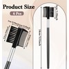 6 Pack Brow Comb, Eyebrow Comb for Women, Eyebrow Brush