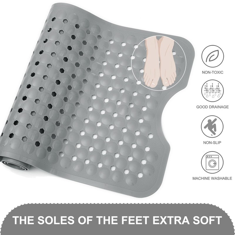TEESHLY Bath Tub and Shower Mats, Non Slip 40 x