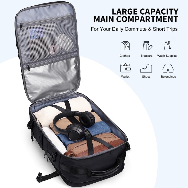 WITZMAN Travel Backpack for Men Fits 16 inch Luggage Bag