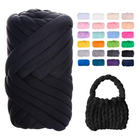 Uiopa Bulky Arm Knitting Wool, 500 g Thick Wool, Bulky Hand Knitting Yarn, Chunky Knitted Tubular Yarn, Crochet Wool, Chunky Yarn for Bags, Blankets, Baskets, Pet Nests, DIY Crafts