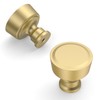 Amerdeco 10 Pack Brushed Gold Cabinet Knobs Single Hole Cabinet