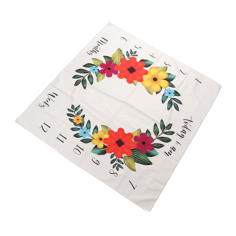 Baby Monthly Milestone Blanket Innovative Decorative Garland Pattern Newborn Photography