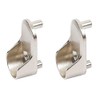 Oval Wardrobe Rail END Supports Rail Brackets 15mm Wide Nickel