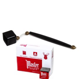 Y2PLAY Deluxe Chalk Stick Holder Pocket Chalker Pool/Billiard Cue Accessory w/One Dozen Chalk