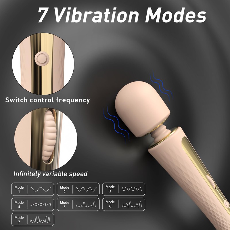 Handheld Massager - Rechargeable Vibration Massage, Flexible Round Head Massage