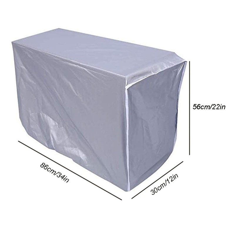 Outdoor Air Conditioner Cover Waterproof Dustproof Snowproof (86x30x56cm)