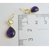 Citrine and Amethyst Gold Plated Sterling Silver Earrings