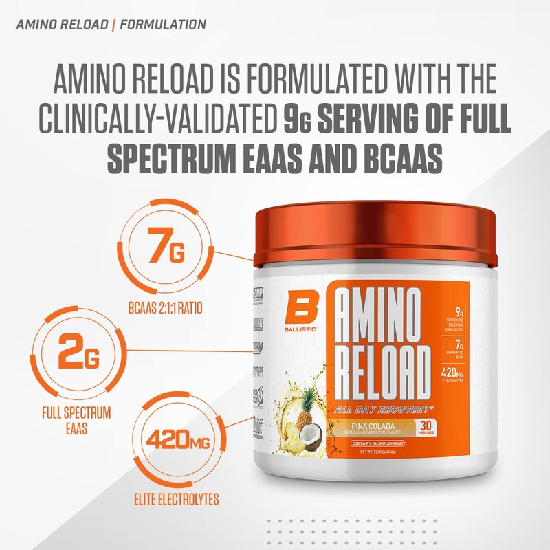 BALLISTIC SUPPS - AMINO RELOAD - All Day Recovery BCAA