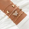 USEEDOVIA 4 Pcs Gold Chain Bracelet Set for Women Grils,14K