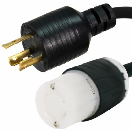 Iron Box NEMA L6-20P to L15-30R Plug Adapter - 20A/250V, 12/3 SJT - Iron Box # IBX-5170 - 6 ft