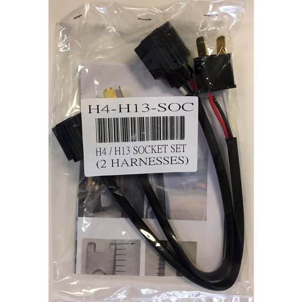 HEADLIGHTSDEPOT H4 to H13 Super Duty Conversion Harness Compatible with