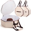 Wonderjune 2 Pcs Cowboy Hat Box for Storage Collapsible Sturdy