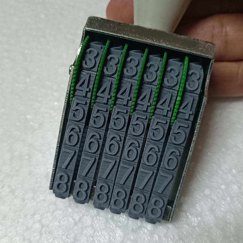Number Stamp,zeng 6 Digits Changeable0-9 Numbers & Symbol Multi-Function DIY