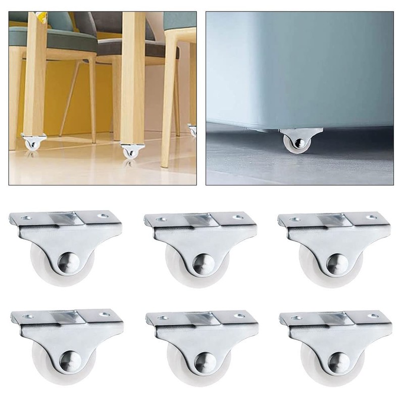 8 Pieces Fixed Castor Wheels Small Wheel Castors Trolleys Castor