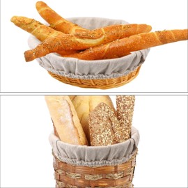 9 Inch Proofing Bread Basket Cloth, Reusable Breathable Liner Cotton Flax Banneton Proofing Bread Cloth, Round Cloth Baking supplies Bread Proofing Baskets Cloth,Baking Tools and Home Accessories