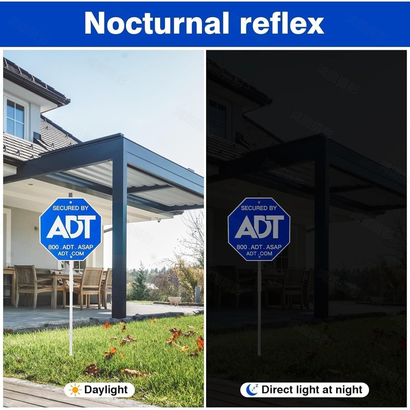 ADT Security Sign - Heavy Duty 28" 100% Aluminum Yard
