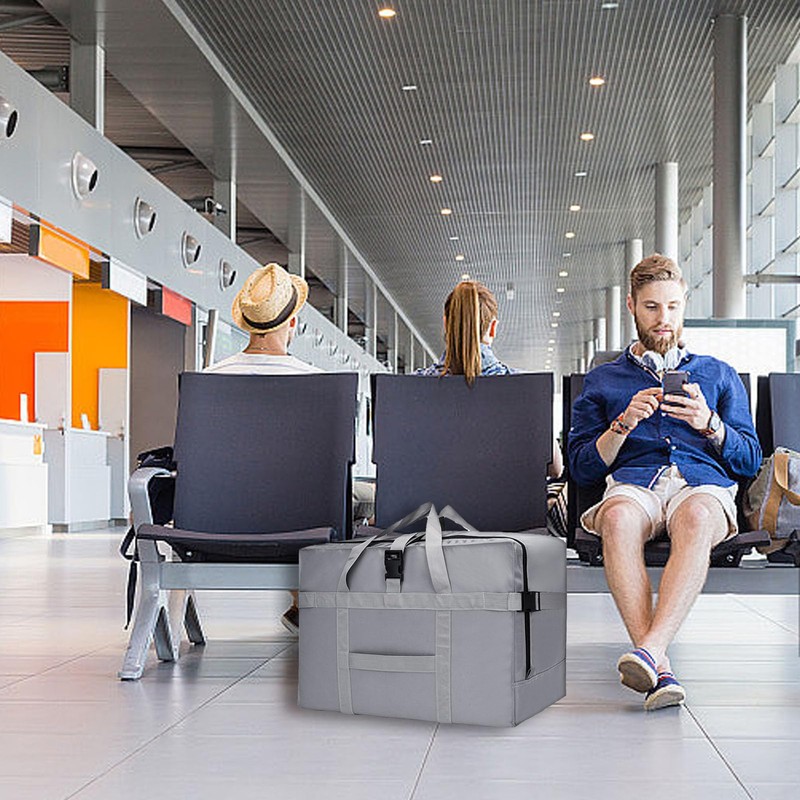 DDIOUONE Large Boston Bag, 75L-Silver