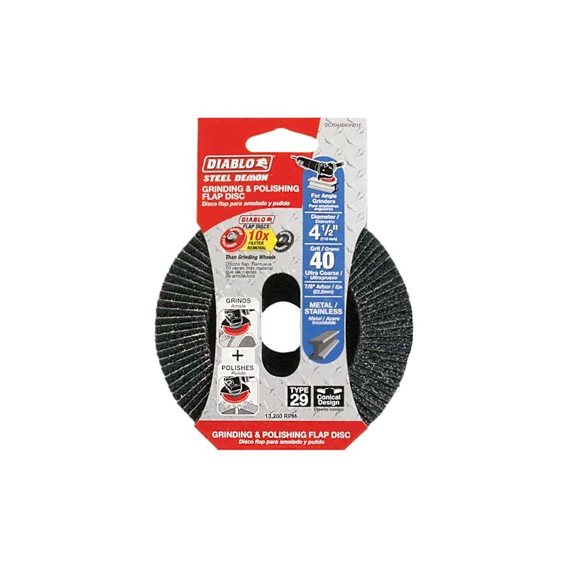Diablo Steel Demon Flap Disc with Standard Hub for Metal,