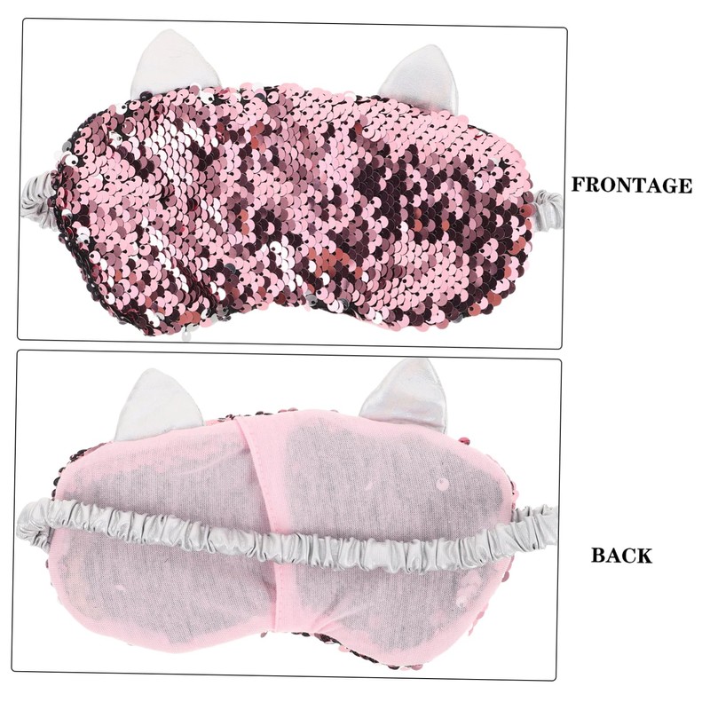 Beavorty Cute Glitter Unicorn Sequin Sleeping Eye Mask with Strap