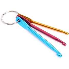 3Pcs Mixed Aluminum Knit Needle Crochet Hook Needle Keychain Keyring| Convenient and Attractive Knitting and Crochet