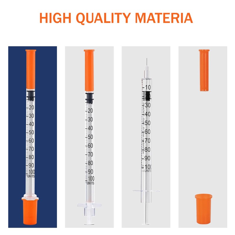 100PACK 1CC Syringes with 30G 1/2" 13mm Needle, Lab Supplies