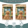 KEEPAEON Poodle Garden Flag 12x18 In Welcome Dog Flag Small