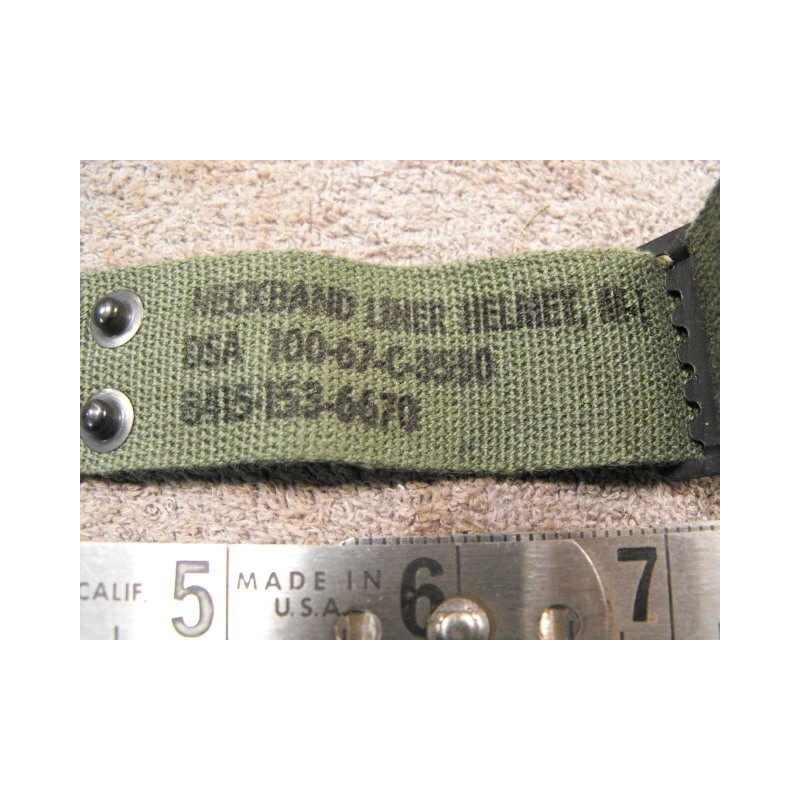 US Vn Era M1 Helmet Neckband Liner, Mint Unissued 1967