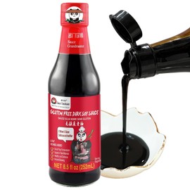 Healthy Gluten-Free Chinese Dark Soy Sauce | 1400 Years of Natural Brewing | No Preservatives, Non-GMO, Wheat-Free | Ideal for Stir-Fry, Stews, Pickling & Food Coloring (8.5 fl oz, 1 Pack) - Sauce Grandmaster
