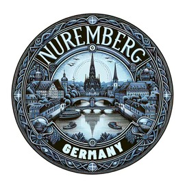 Nuremberg Germany Souvenir Die-Cut Flat Fridge Magnet