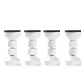 Veenkeny Furniture Fall Prevention Sticks, Fall Prevention Goods, Set of 4, Earthquakeproof Poles, Mini, Matte White, For Narrow Gaps, Double Sided Tape, For Fixing Refrigerators, Bookshelves, Cupboards, Furniture, Mounting Height 1.6 - 3.5 inches (4.2 - 9 cm) (4 - M)