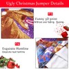 ALISISTER Ugly Christmas Jumper 3D Printed Christmas Jumper Long Sleeve